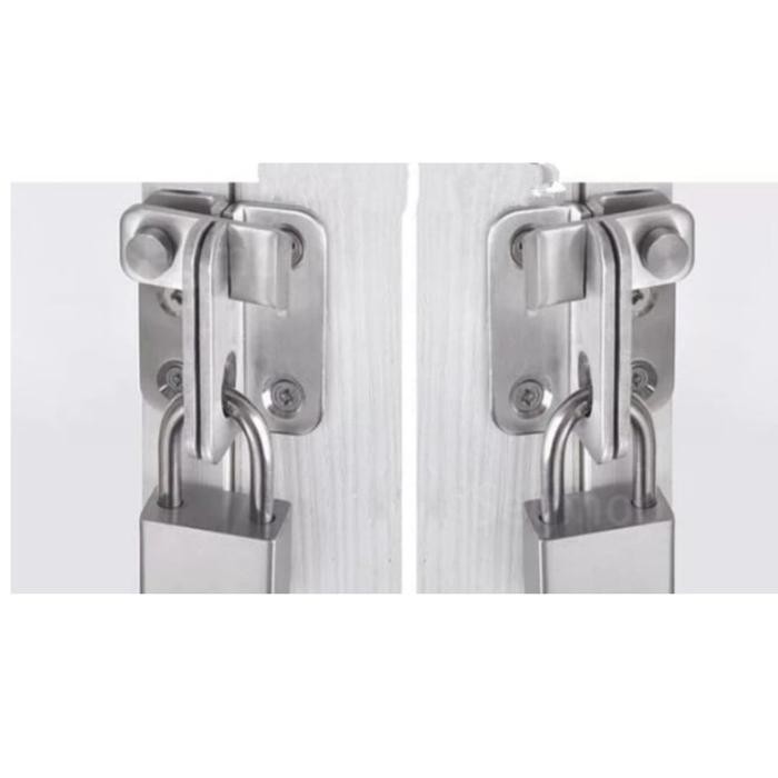 PREMIUM overpal kunci slot mini pintu geser-grendel sliding door stenlis KETEBALAN 1,5 MM