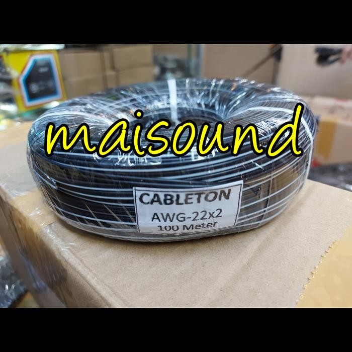 KABEL 2X22 AWG HITAM 100M KABEL 2 X 22 AWG 100 METER HITAM PUTIH
