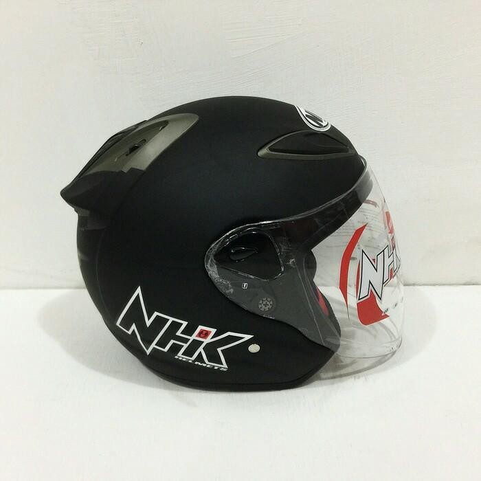 Helm Nhk R6 Solid Black Doff Hitam Dop
