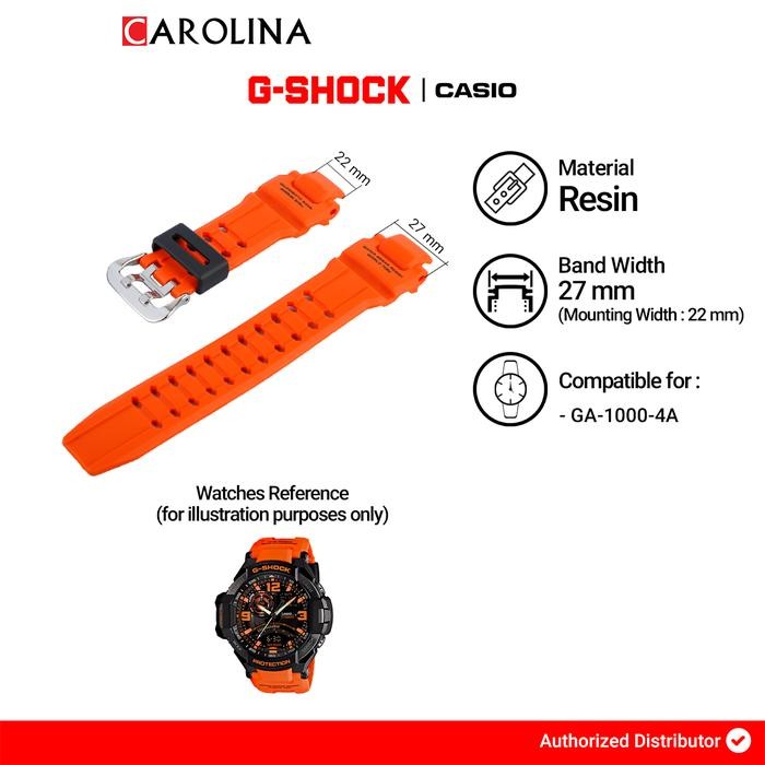 Tali Strap G-Shock GA-1000-4A 27 mm Orange Resin Band