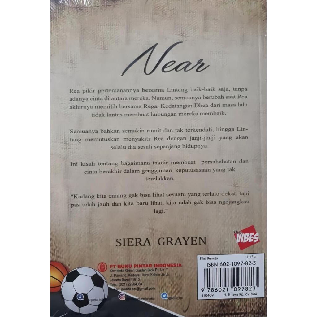 Novel Near - Siera Grayen (Fiksi Remaja)