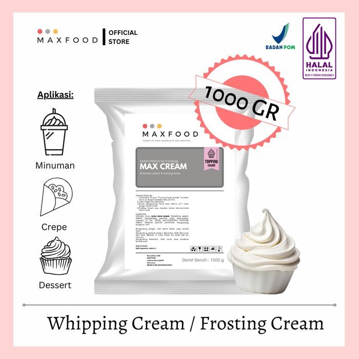 

Tersedia Maxfood Whipping Cream Powder Original 1Kg - Bubuk Whip Cream Shopee