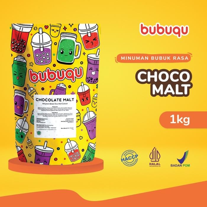 

Tersedia Bubuqu Chocolate Malt Powder Drink 1Kg - Minuman Bubuk Cokelat Malt Shopee
