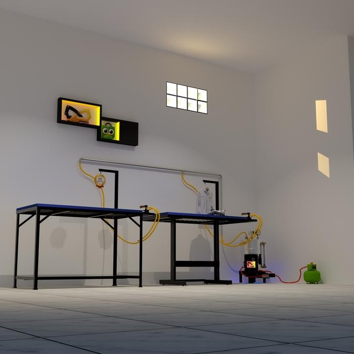 Meja Setrika Uap Laundry Garansi 5 Thn Lengkap Busa Rebonded Dan Alas