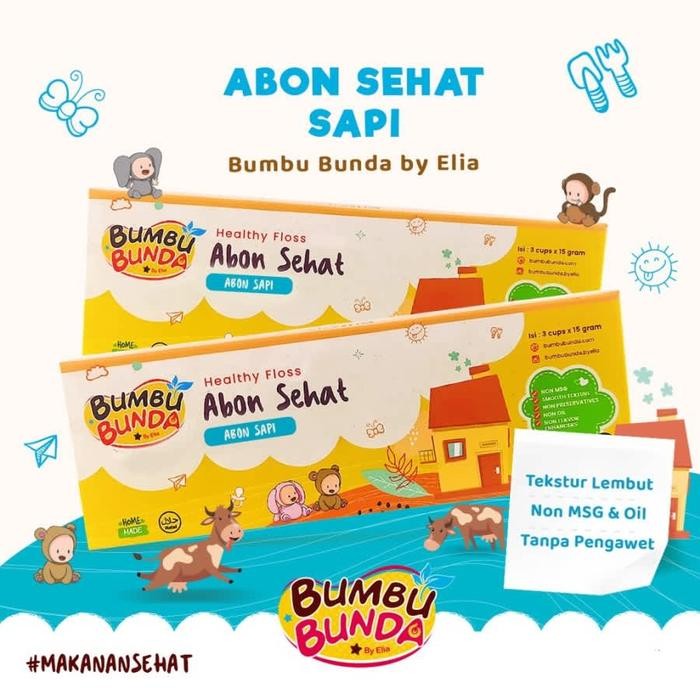 

TERMURAH Bumbu Bunda Elia Abon Sapi Non MSG Non Pengawet Abon Halus Lembut READY STOCK