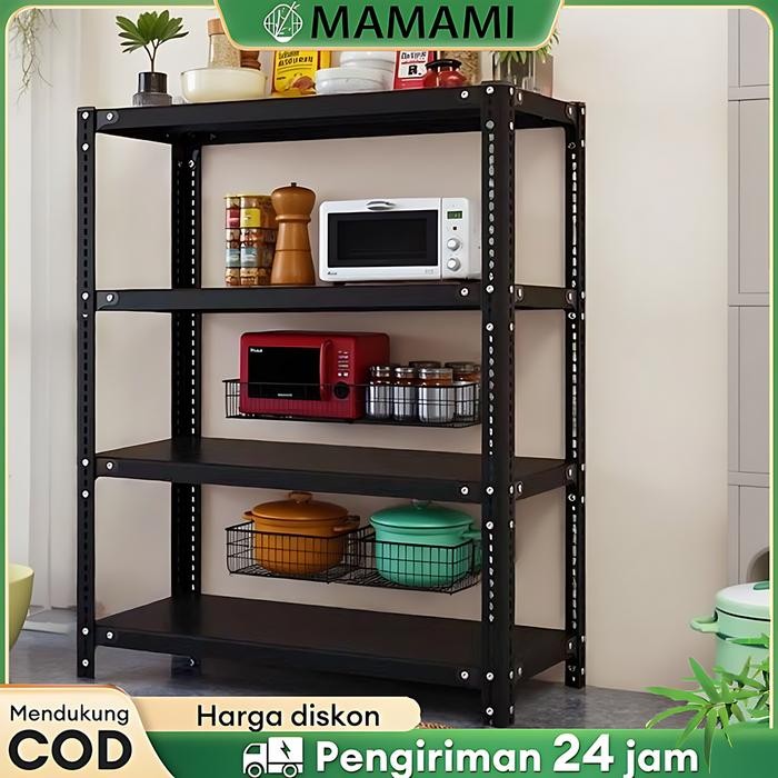 Rak Besi Siku Susun 120*40*200Cm Rak Dapur Rak Buku Rak Gudang Rak Barang Rak Aquarium Rak Jualan