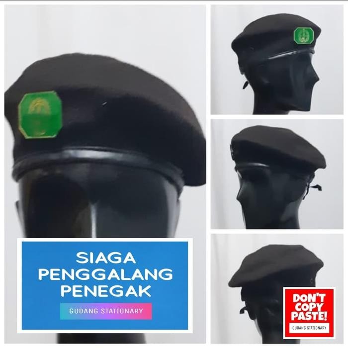 Pilihan- Topi Baret Pramuka Laken + Pin