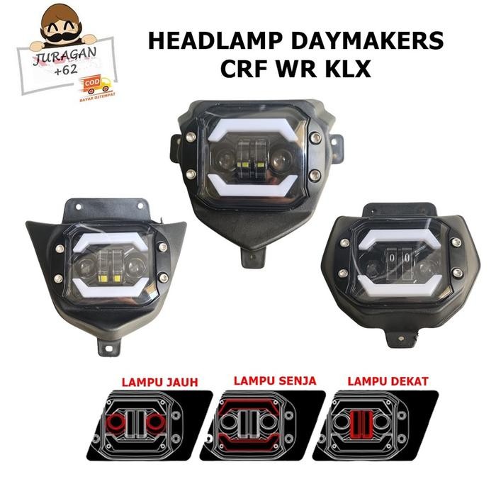 HEADLAMP DAYMAKER CRF KLX WR WR155 DEMEKER DAY MAKER HEAD LAMP MOTOR TRAIL CROSS SUPERMOTO SUPER
