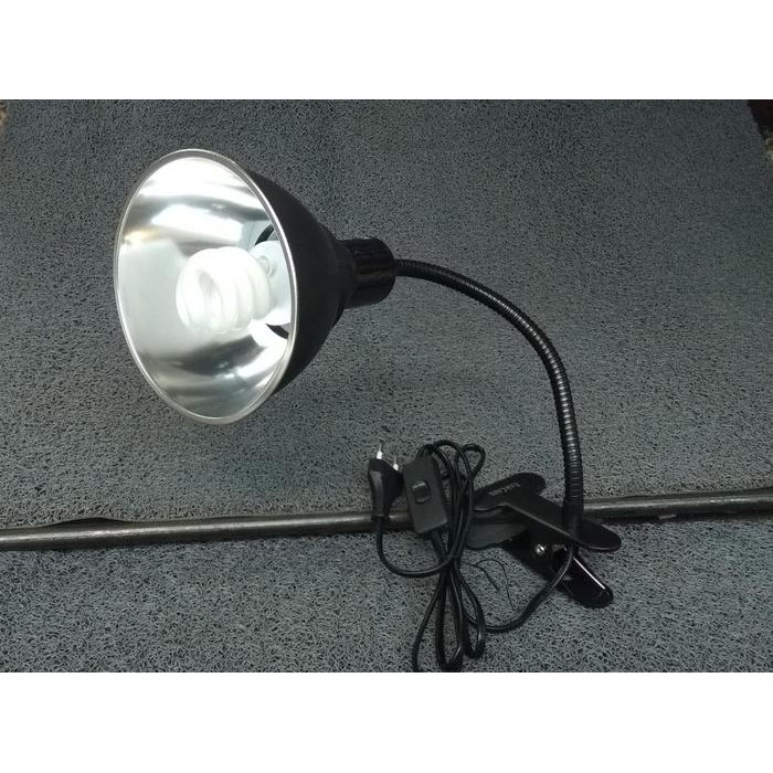 FITTING JEPIT METAL 30CM + ALUMINIUM DOME 5.5S LAMPU REPTIL SULCATA