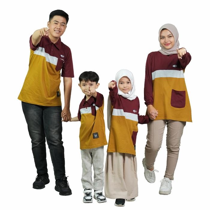 Kaos Couple Keluarga Shafamarwa Baju Atasan Tunik Sarimbit Family Ayah Ibu Wanita dan Anak Cowok