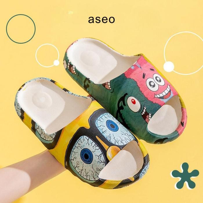 Aseo Sandal Wanita Pria Couple Kekinian Lebaran 2025 Unisex Korean Style Import Simpel Viral Sandal