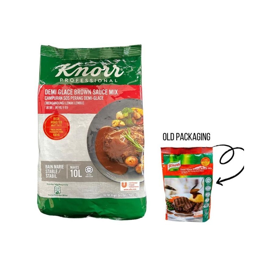 

Knorr Demi Glace Saus Steak Brown Sauce 1kg Refill Pack