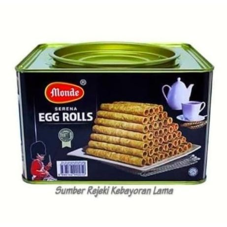 

Cookies Monde Serena Egg Roll / 1 Karton / 1 Dus Isi 6 Kaleng / 300Gr