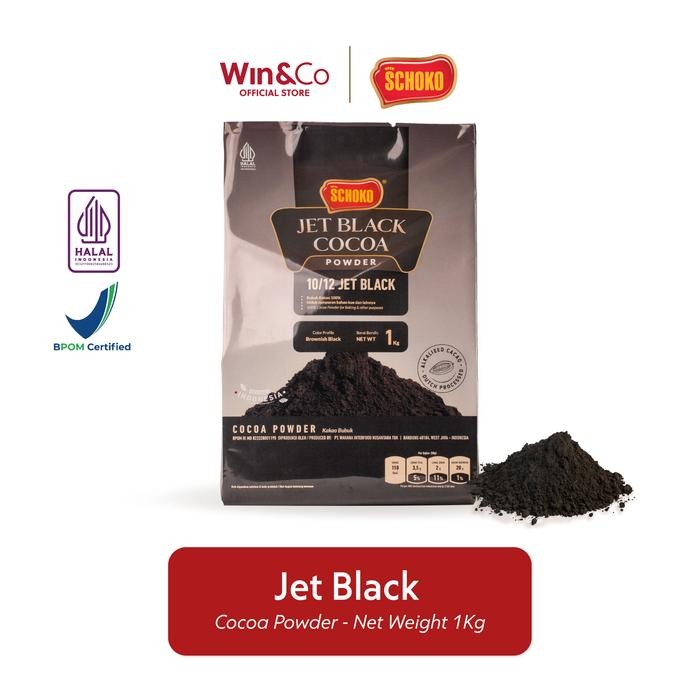 

SCHOKO Black Premium Cocoa Powder - 1 Kg / Low Fat 10/12 / Jet Black