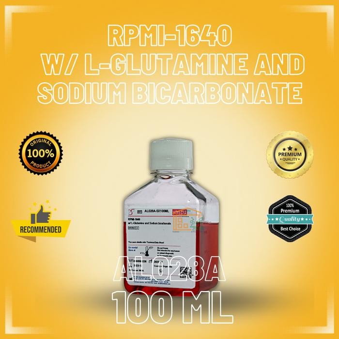 

RPMI-1640 w/ L-Glutamine and Sodium bicarbonate - Cell Culture, 100 ml