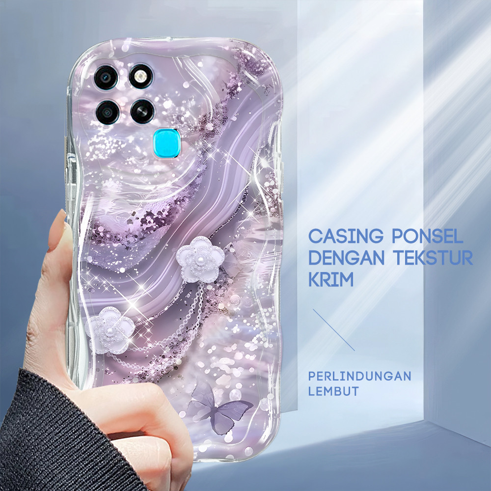 Casing Hp Untuk Infinix Smart 6 X6511B Case Krim Phone Softcase Lembut Cassing Mode Handphone Mening