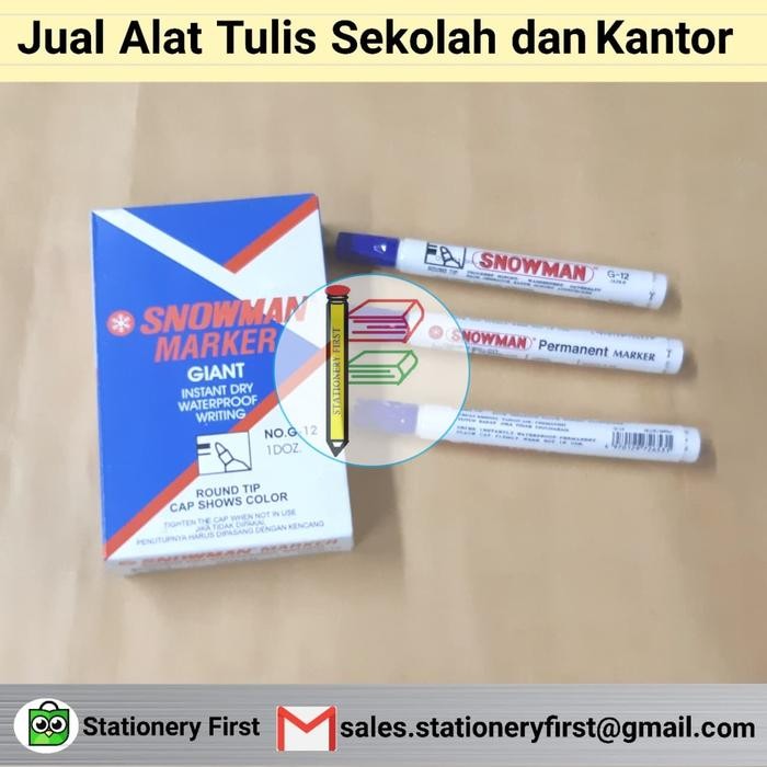 

Jual Rugi! Spidol Permanen Marker Snowman G-12 Grosir