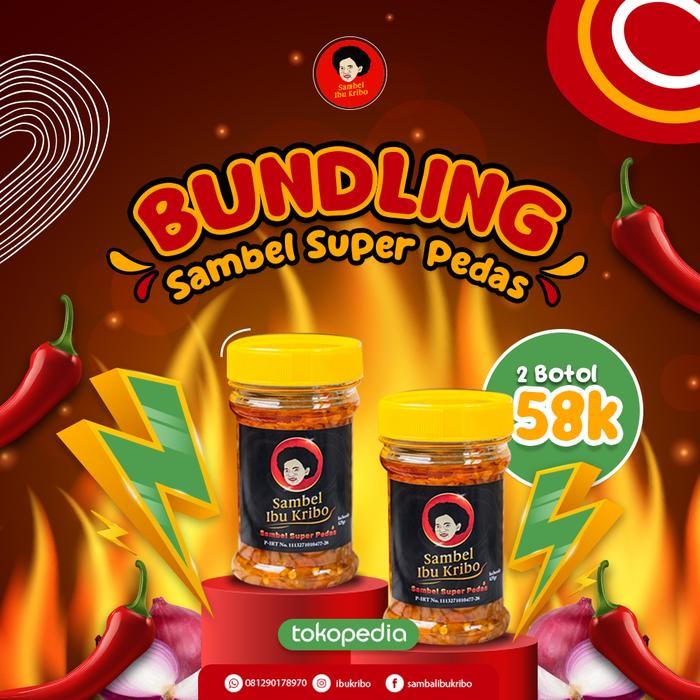 

PAKET HEMAT! 2X SAMBEL SUPER PEDAS Sambel Ibu Kribo Khas Bogor