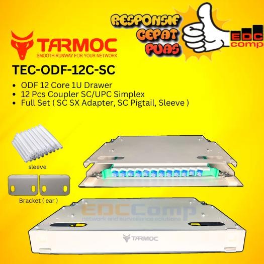 FIBER OPTIC ODF/OTB 12 CORE SC LENGKAP RACKMOUNT ODF 12C SC