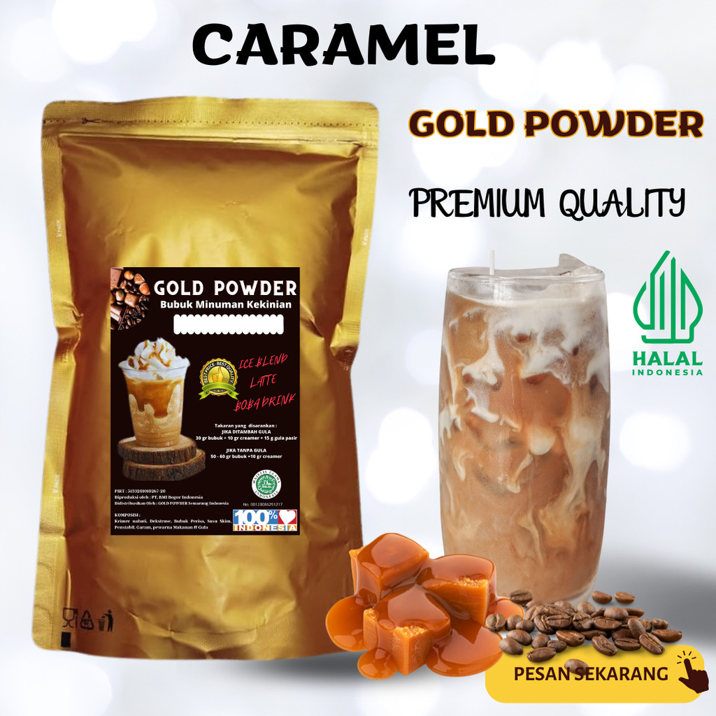 

RASA CARAMEL 1 Kg GOLD PREMIUM POWDER DRINK BUBUK MINUMAN INSTAN SERBUK MINUMAN STICKY MILK
