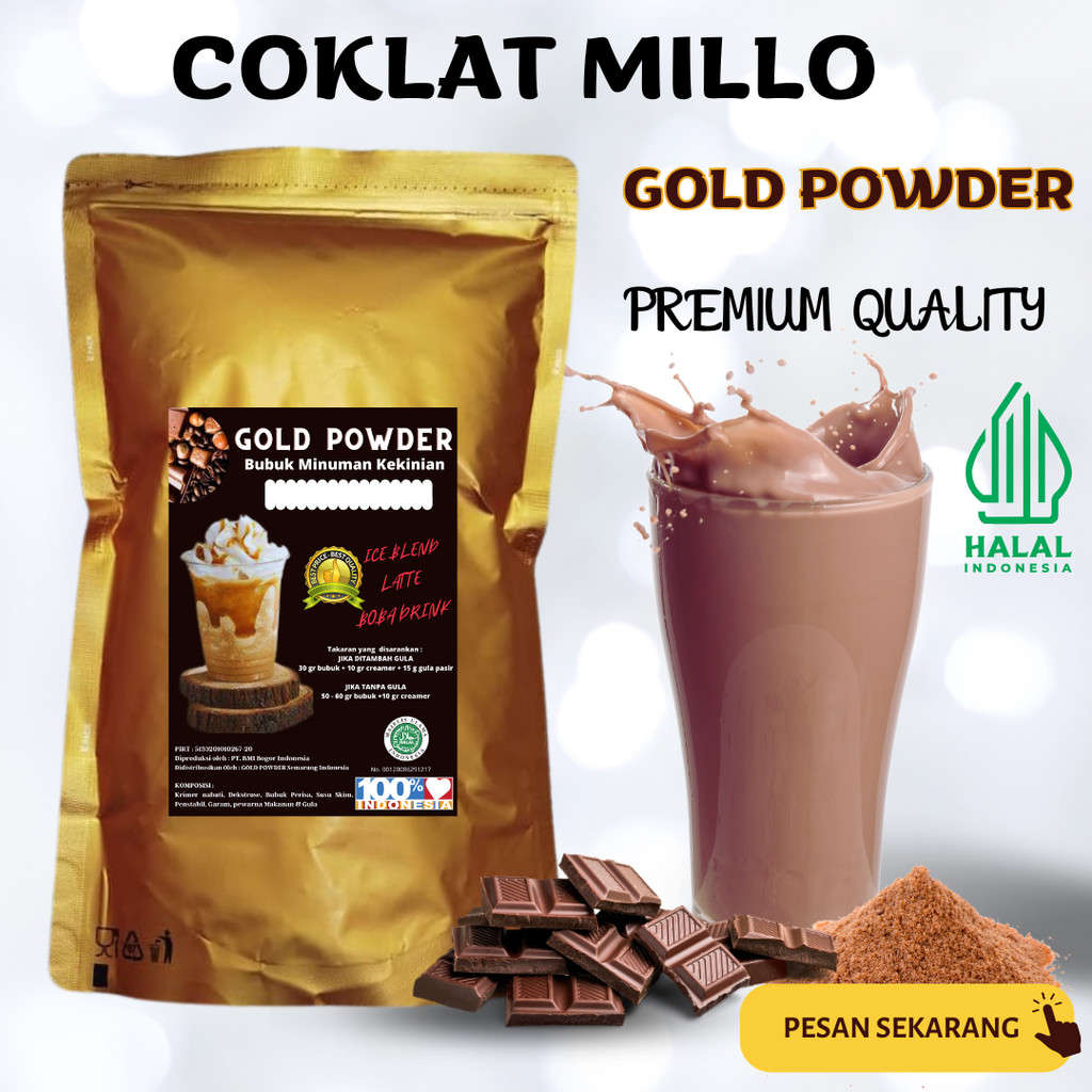 

RASA COKLAT MILLO / MALT 1 Kg GOLD PREMIUM POWDER DRINK BUBUK MINUMAN INSTAN SERBUK MINUMAN STICKY
