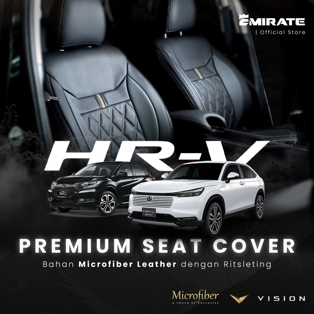 Sarung Jok Mobil Honda HRV Semi Kulit / Cover Jok Mobil Honda HRV Tahan Air dan Debu Bahan Microfibe
