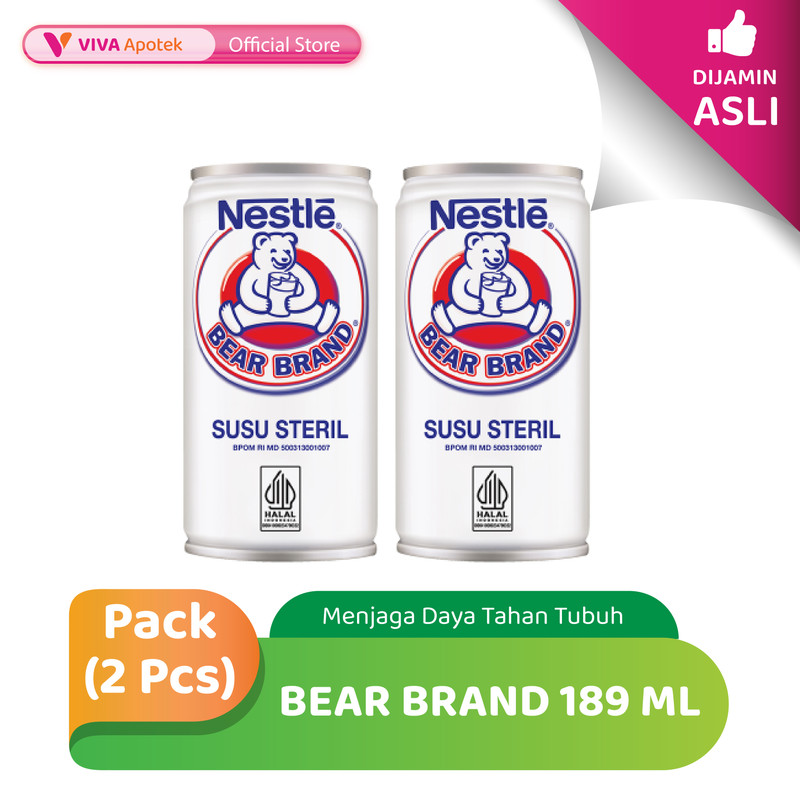 

[PAKET HEMAT] Bear Brand 189 ml Susu Steril Menjaga Daya Tahan Tubuh (Pack - 2 Pcs)
