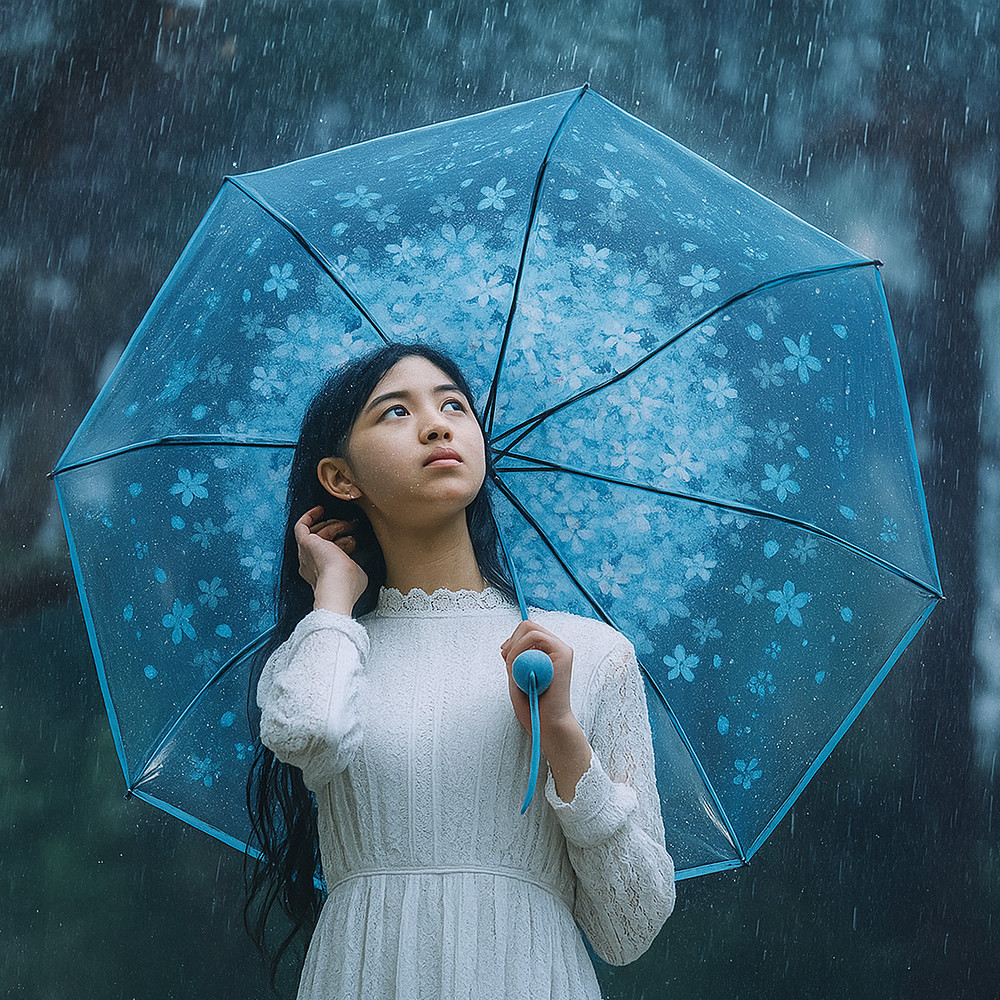 [OBRAL] Payung Lipat Jepang Transparan Cherry Blossom UV Protection