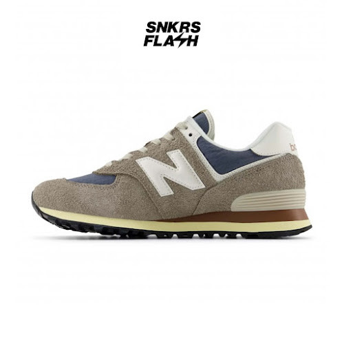 NEW BALANCE 574 Arid Stone Sea Salt Sepatu Sneakers Pria - U574WGN - Size 45