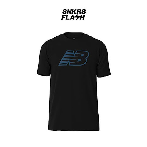 NEW BALANCE Nb Printed Run Tshirt Black Kaos Lengan Pendek Pria - LMT41224I