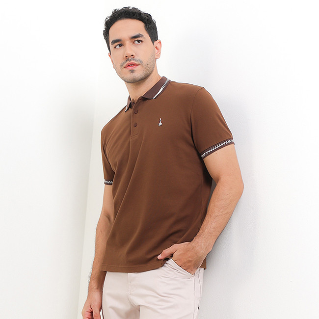 Hush Puppies Kaos Polo Pria Holmes Camel