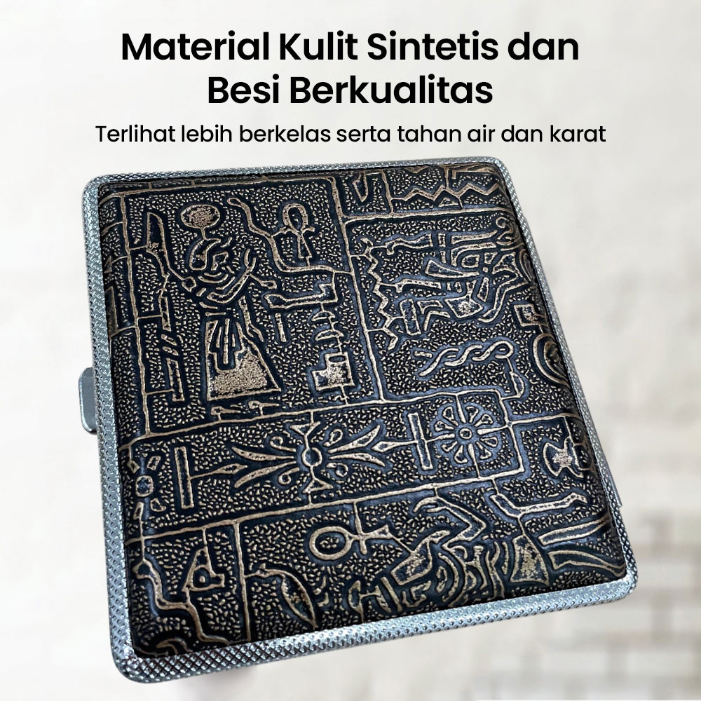 MURAH Ophone Kotak Rokoko Elegan Leather Box Case 20 Slot - J-18