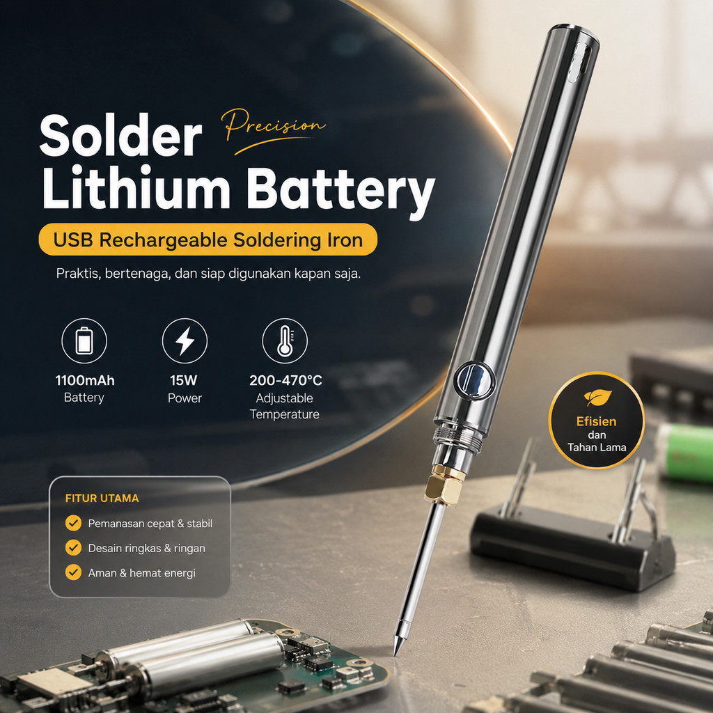 EVOD Solder Lithium Battery Grid USB Rechargeable 15W - CT-15
