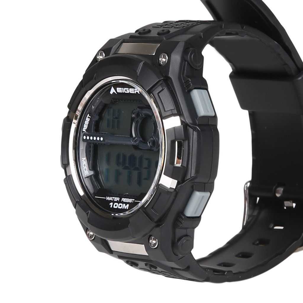 Terlaris Jam Tangan Pria Eiger Iyw0080 Digi YP11524-01 Digital Watch - Black