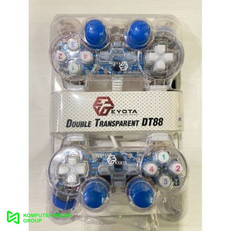 Stik Game Hp Android Gamepad Double USB Analog Transparan Untuk PC Laptop