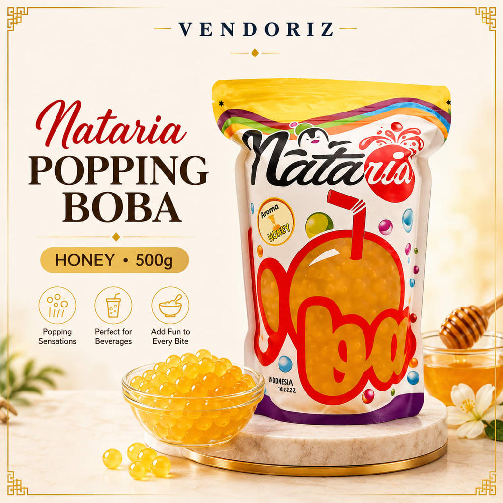 Nataria Popping Boba Honey 500g Topping Minuman