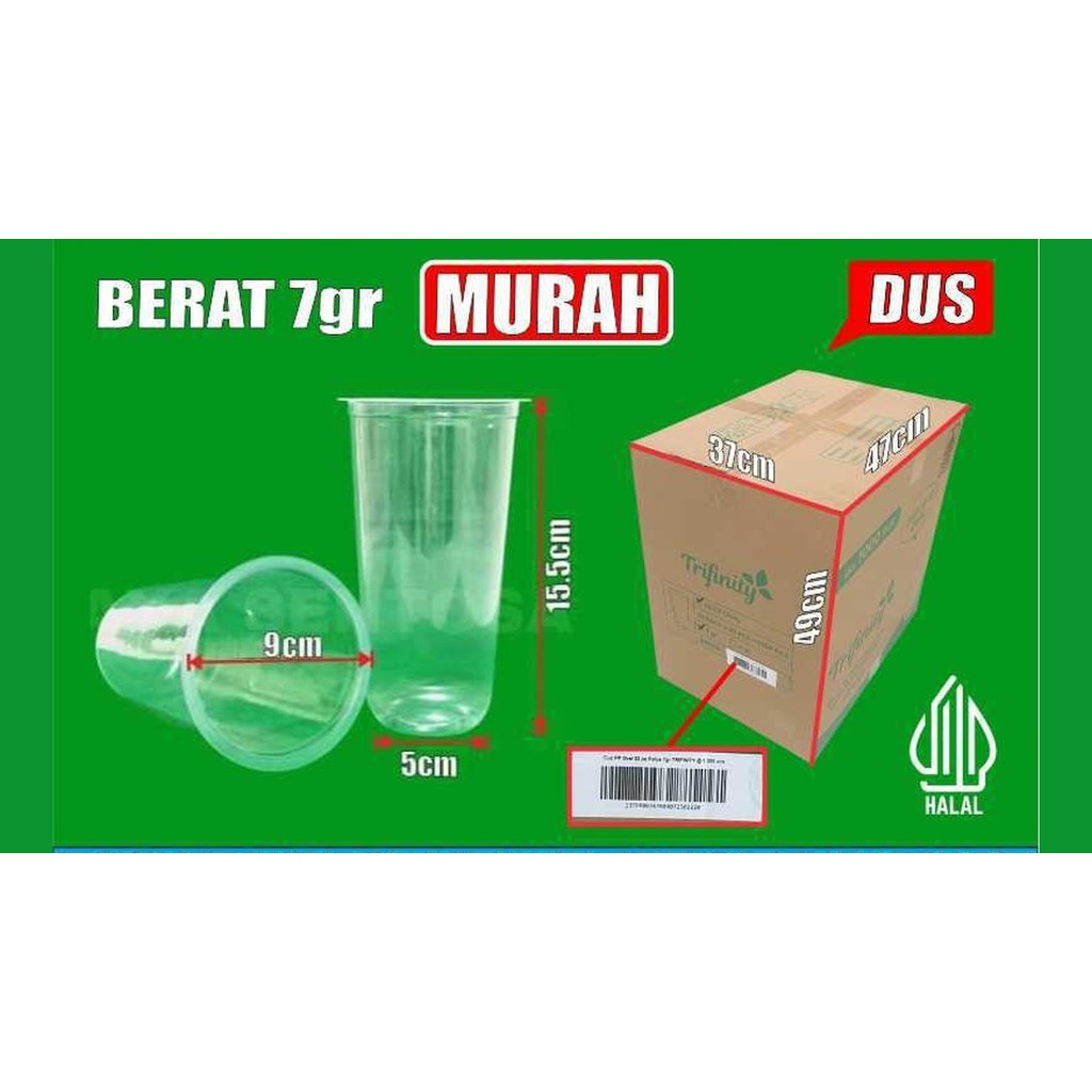 Trifinity Gelas Oz Oval 22oz | 1 DUS