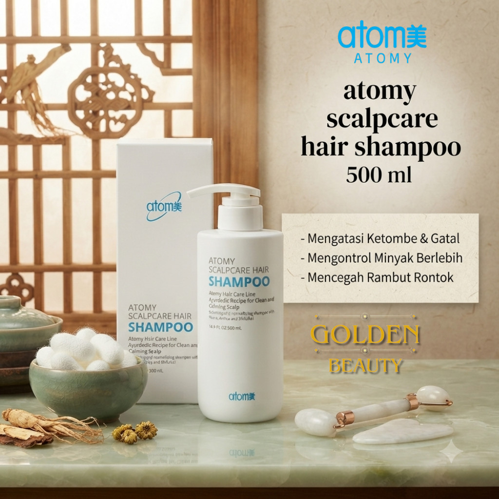 Scalp Care Hair Shampoo 500ml Original Korea BPOM - Atomy, Solusi Ketombe & Rambut Rontok