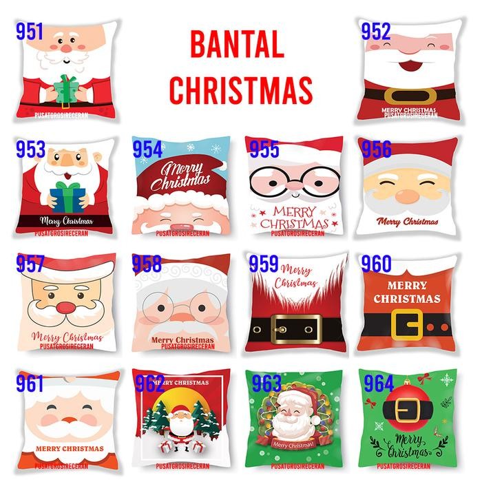 PREMIUM Bantal Natal Christmas Cushion Bantal Dekorasi Sofa Bisa Custom Design