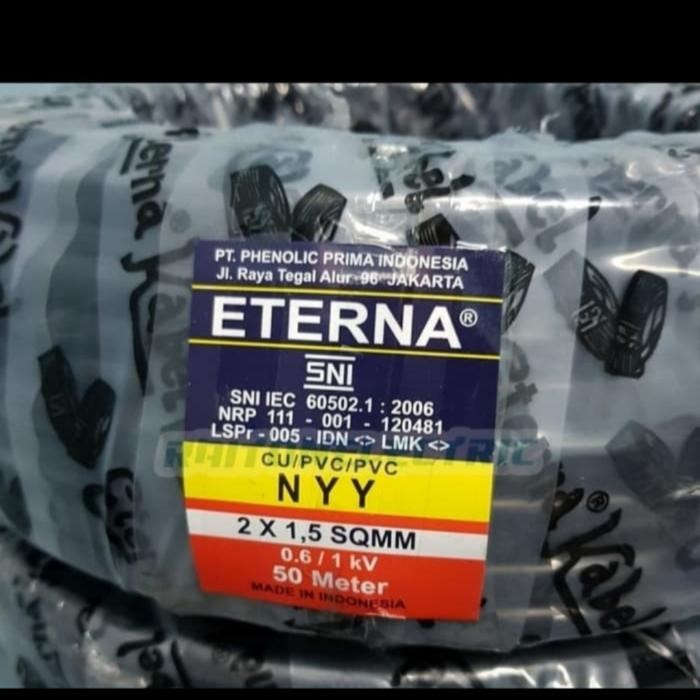 KABEL NYY 2X1.5 ETERNA 50 M/KABEL NYY 2X1.5 ETERNA 50M/KABEL NYY 2X1.5