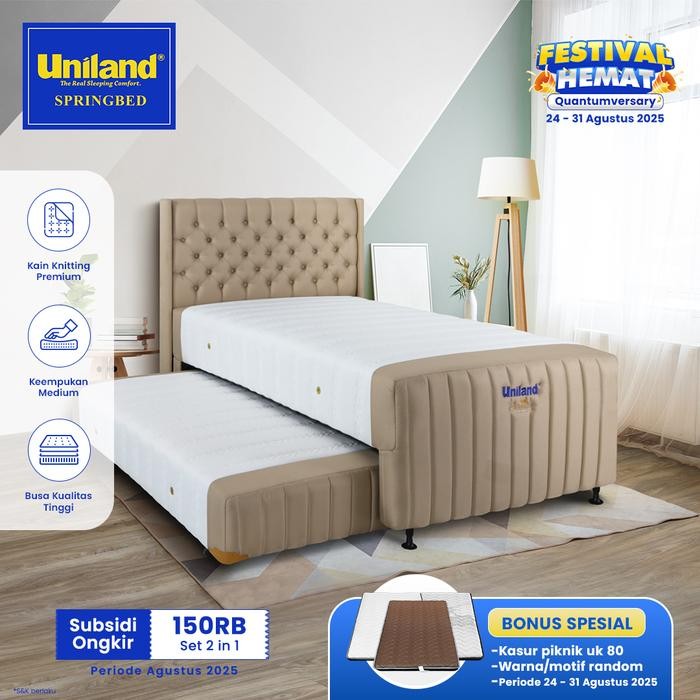 PREMIUM Uniland Springbed 2 in 1 Rivera Ashton - Kasur Spring Bed Sorong 2in1