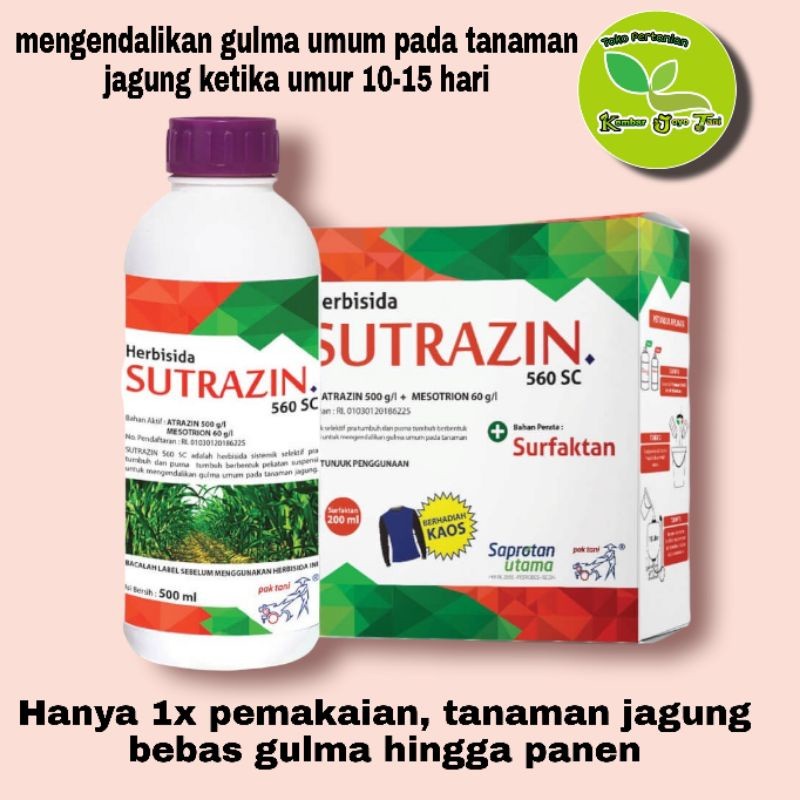 Herbisida Selektif Tanaman Jagung SUTRAZIN 560 SC - 1 Liter