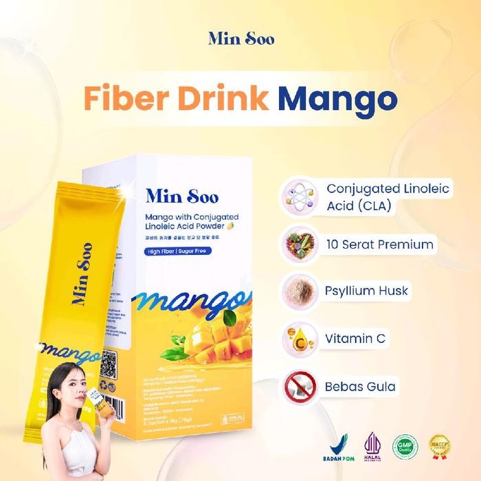 

Tersedia Fiber Jus Mango 1 Box - Bubuk Minuman Serbuk Rasa Mangga Instan Drink
