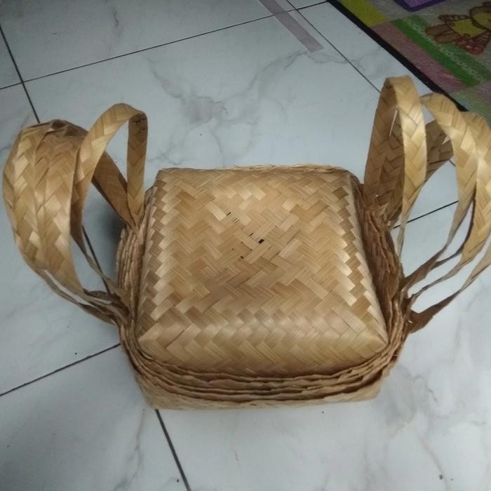 Besek bambu jinjing ukuran 20x20 cm Besek jinjing 20x20 cm