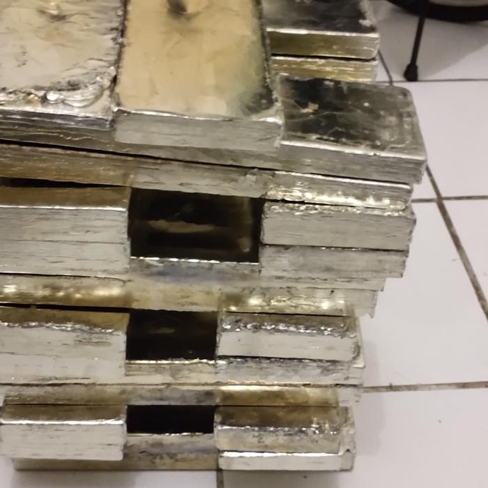 Timah Putih Batangan Murni Kadar 99.9 Berat 4.95