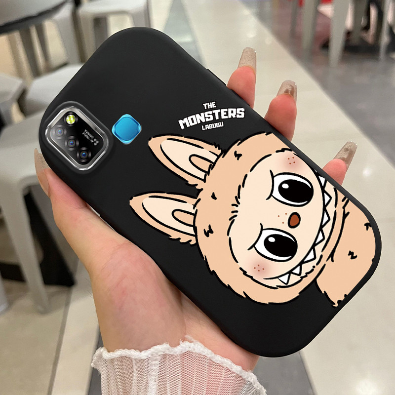 Casing Hp Untuk Infinix Smart 5 Smart 6 Ram 3 Case Casing Coklat Monster Imut Gigi Runcing Mata Besa