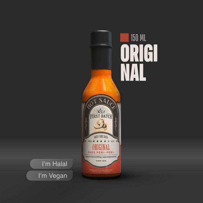 

First Batch Hot Sauce Saus Pedas Dressing Halal Vegan Rasa Original BPOM 150 mL