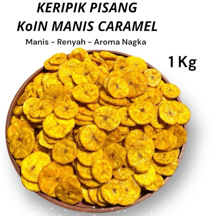 

KERIPIK PISANG KOIN MANIS CARAMEL PREMIUM 1 Kg Food Cemilan