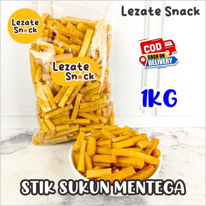 

Kripik Stik Sukun Super 1KG Kiloan Empuk Renyah Enak / Keripik Stick Sukun Mentega Goreng Tidak