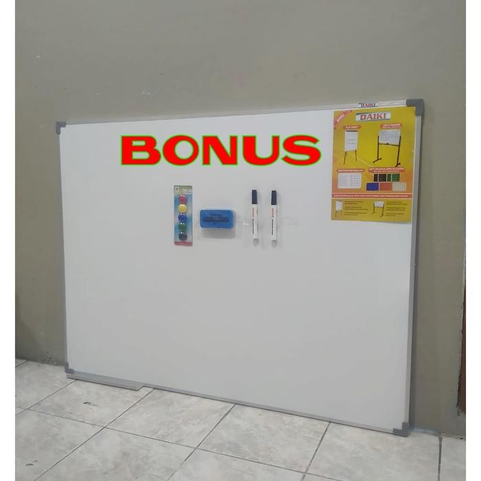 

Whiteboard / Papan tulis Magnetic vertikal uk 90x120 cm